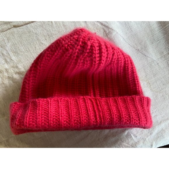 Ladies O/Size Magaschoni Deep Pink 100% Cashmere Hat - Picture 1 of 3